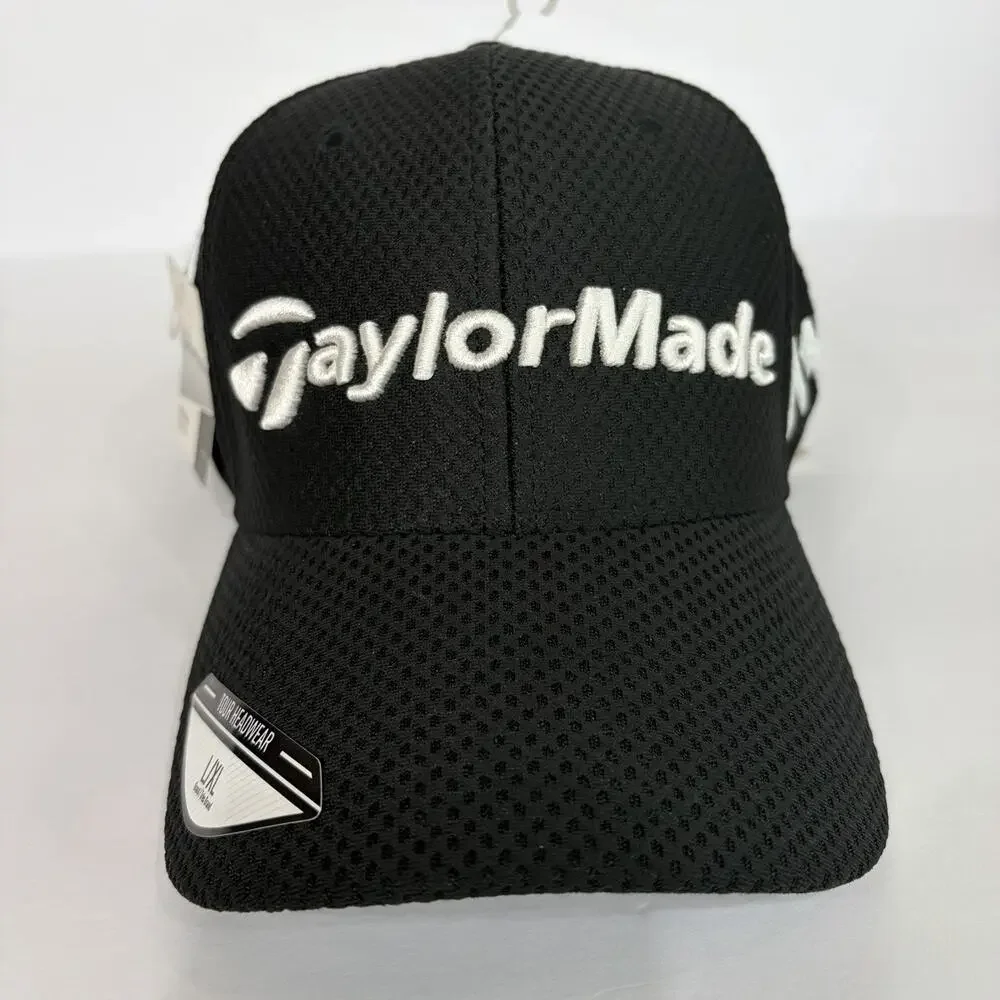 NWT TaylorMade Mens Black Golf M1 PSi A-Flex Stretched Fitted Hat Size L/XL